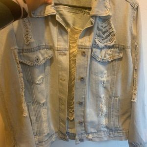 Oversized jean jacket